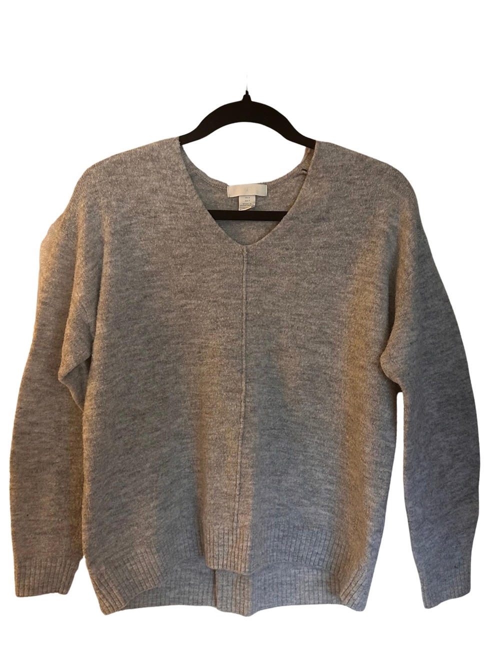 H&M Women’s Heather Gray V-Neck Sweater